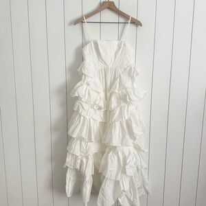 Ulla Johnson Avery Tiered Long Dress White